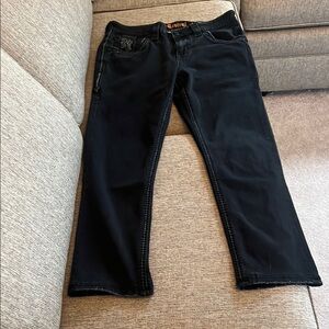 Rock Revival Black Straight Men Jeans